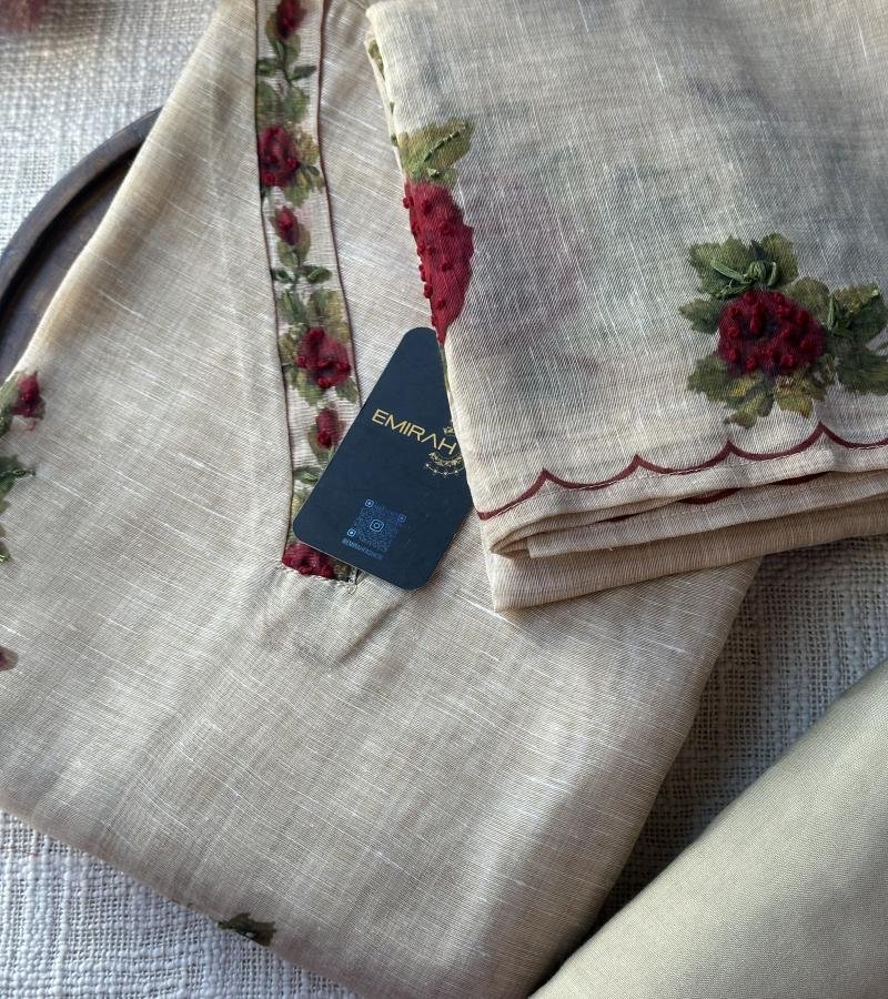 Kota Chanderi Floral Suit  - Mixed Colors