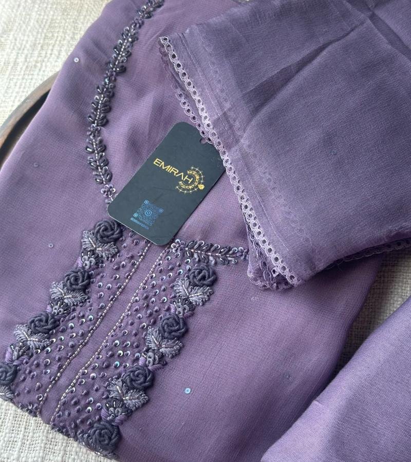 Chiffon Embroidered Salwar Suit  - Mixed Colors