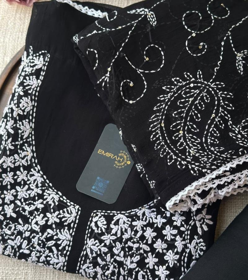 Georgette Suit - Jet Black