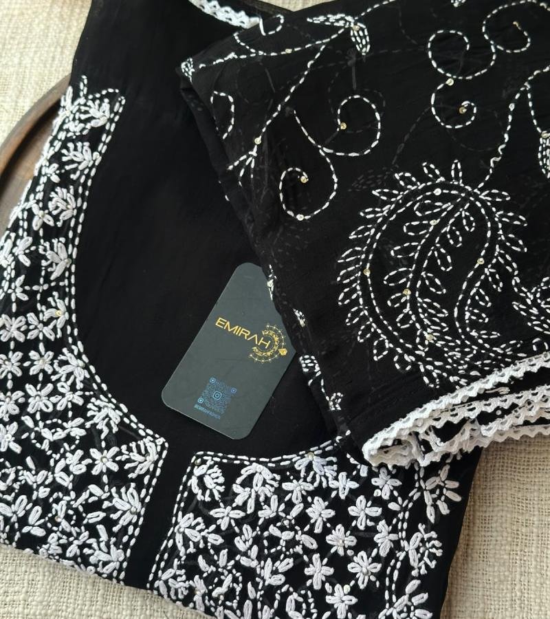 Georgette Suit - Jet Black