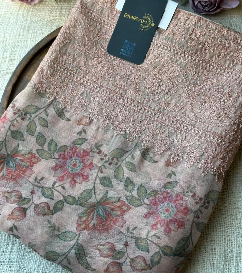 Kota Chanderi Floral Suit - Mixed Colors