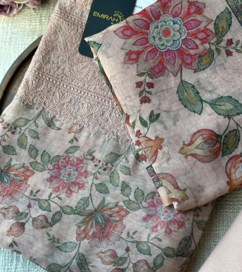 Kota Chanderi Floral Suit - Mixed Colors