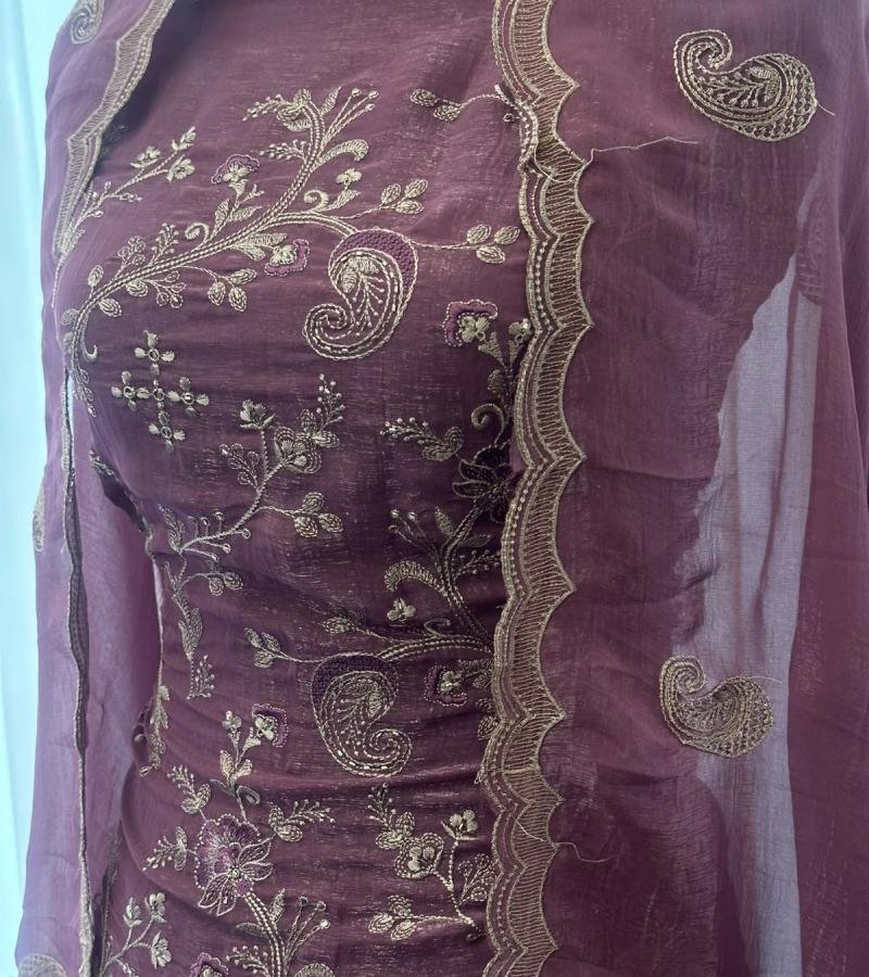 Tissue Silk Suit – Plum Wine - Mixed Colors