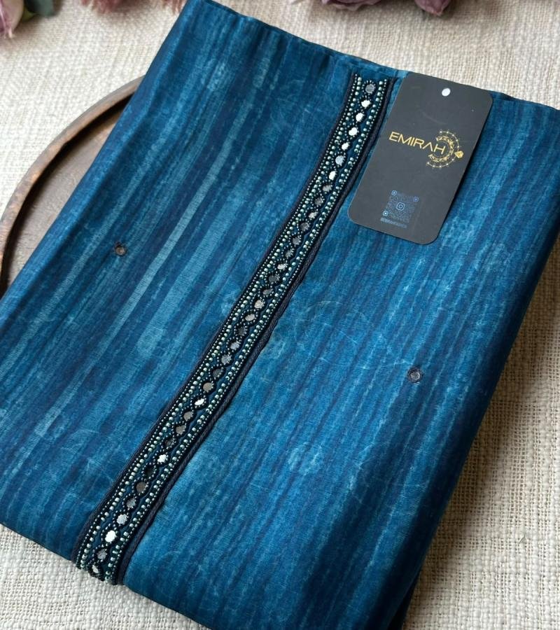 Blue Kota Chanderi Suit - Royal Blue