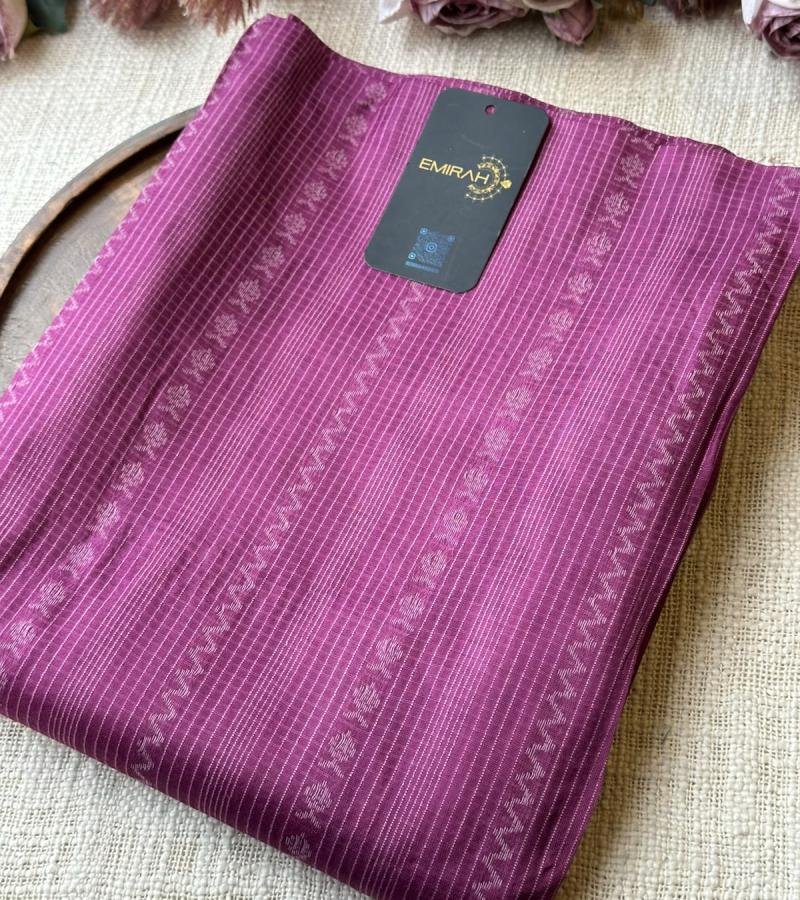 Regal Wine Tussar Silk Suit - Mixed Colors