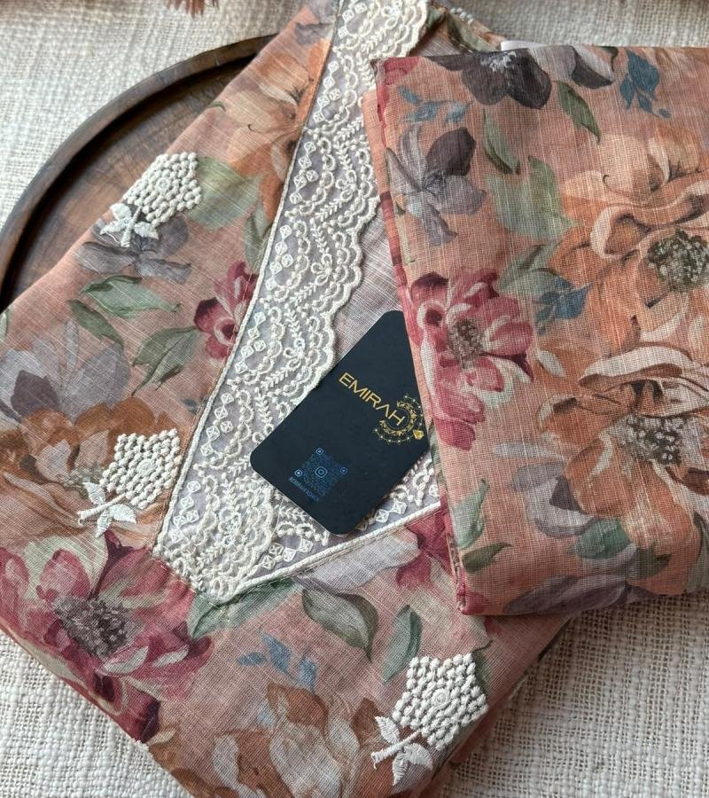 Semi Linen Floral Suit - Mixed Colors