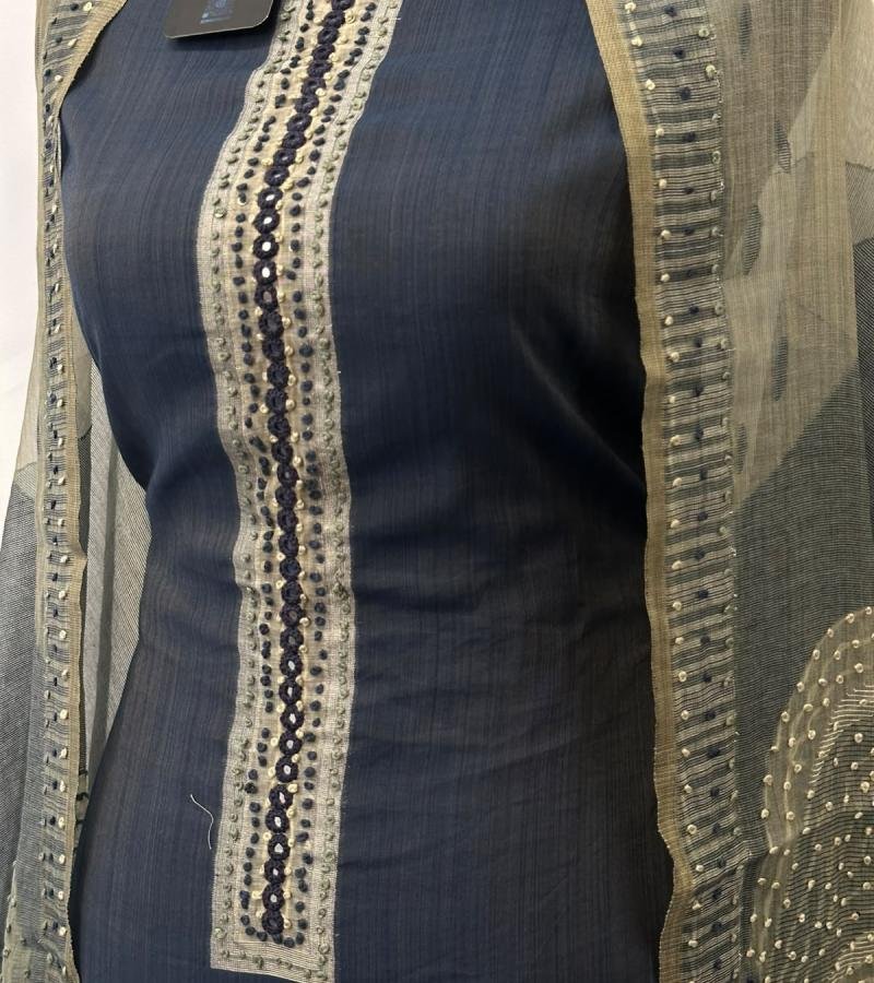 Chanderi with Jamdani Weaving  - Mixed Colors