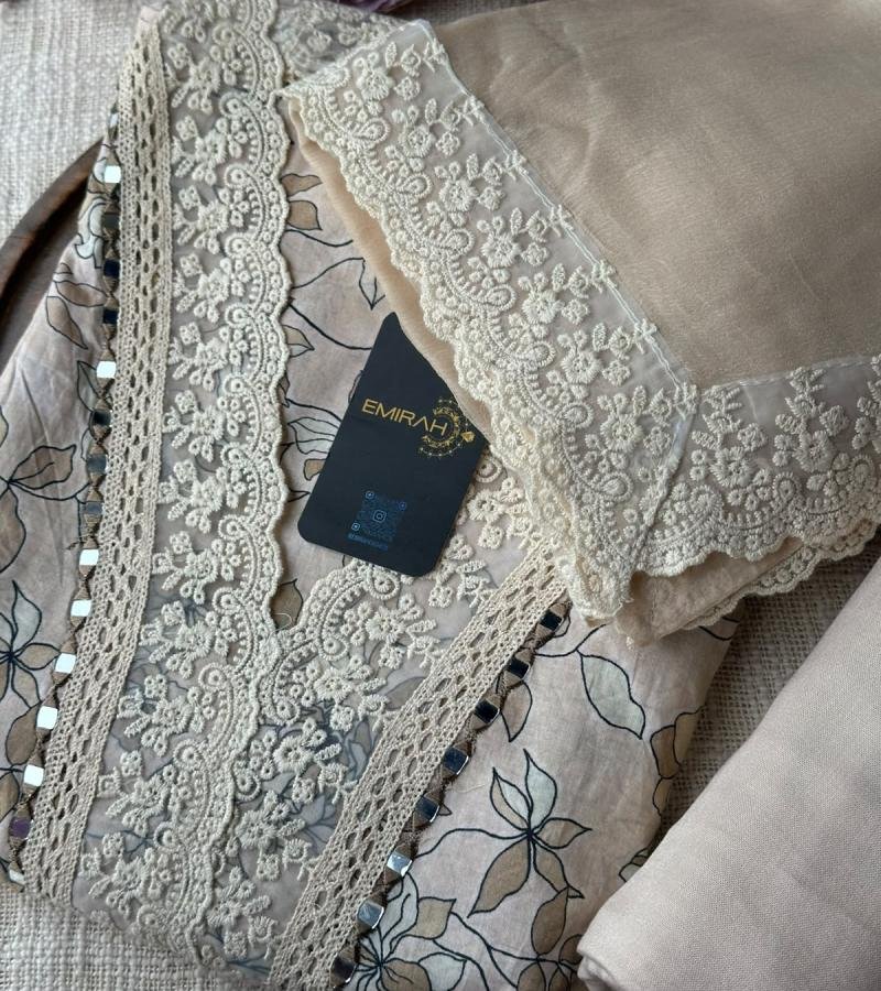 Elegant Muslin Silk Suit - Mixed Colors