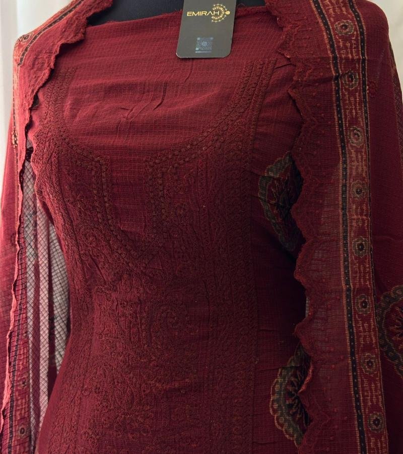 Cotton Kota Unstitched Salwar Suit - Royal Blue