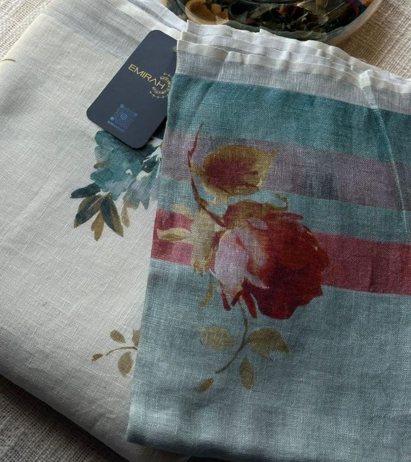 Floral Printed Linen Suit - Mixed Colors