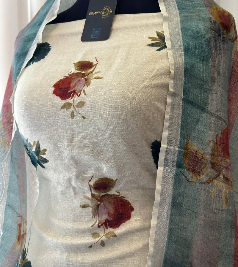 Floral Printed Linen Suit - Mixed Colors