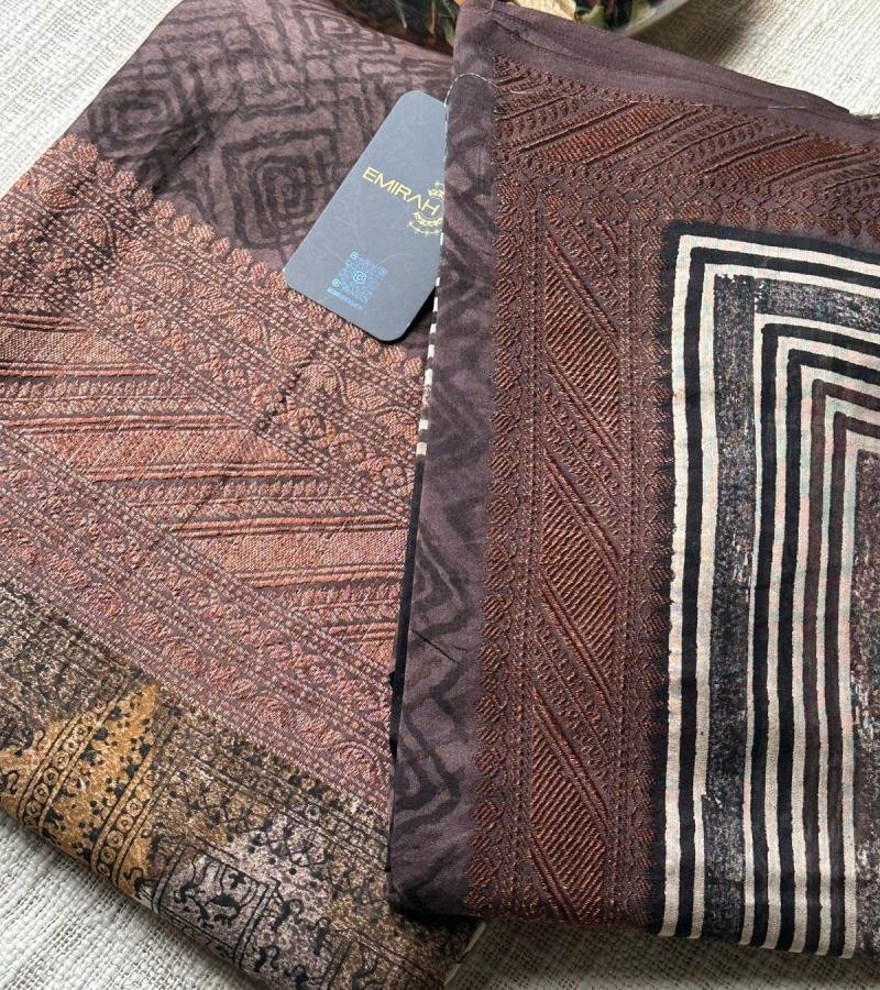 Elegant Maheshwari Silk Suit with Intricate Prints and Santoon Bottom - Mixed Colors