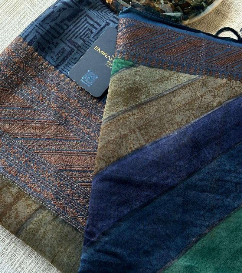  Vibrant Striped Maheshwari Silk Suit with Santoon Bottom - Mixed Colors