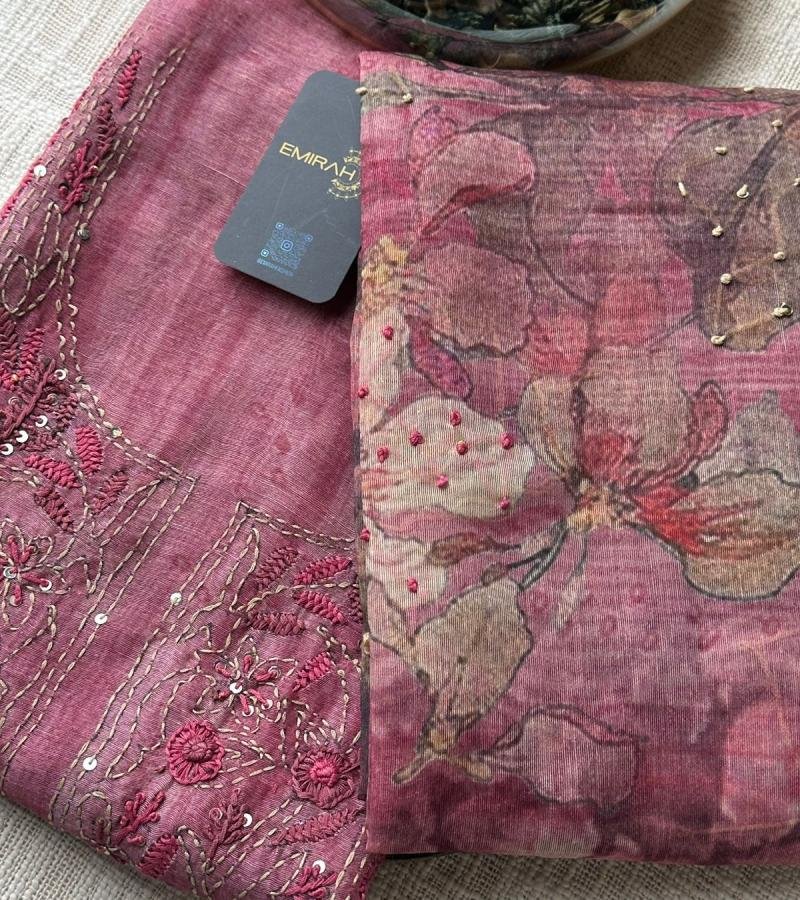 Elegant  Chanderi Suit - Mixed Colors