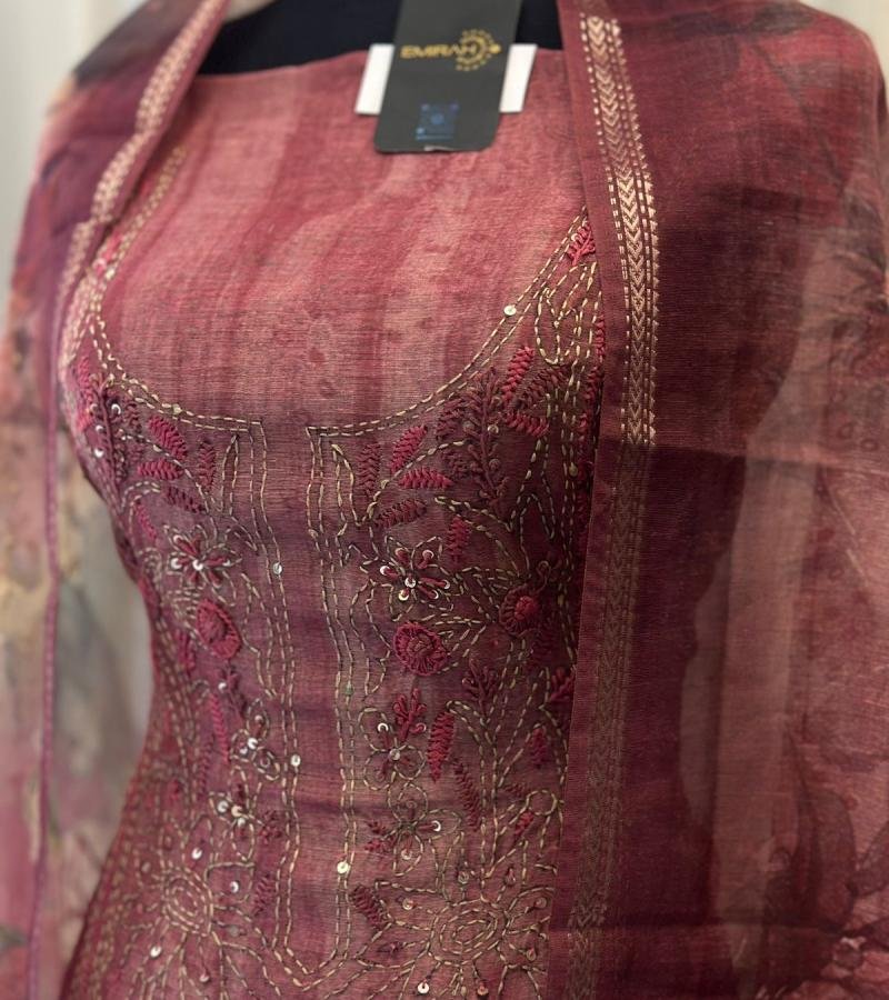 Elegant  Chanderi Suit - Mixed Colors