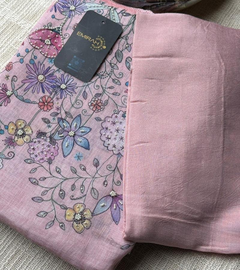 Elegant Semi-Linen Salwar Suit - Royal Blue