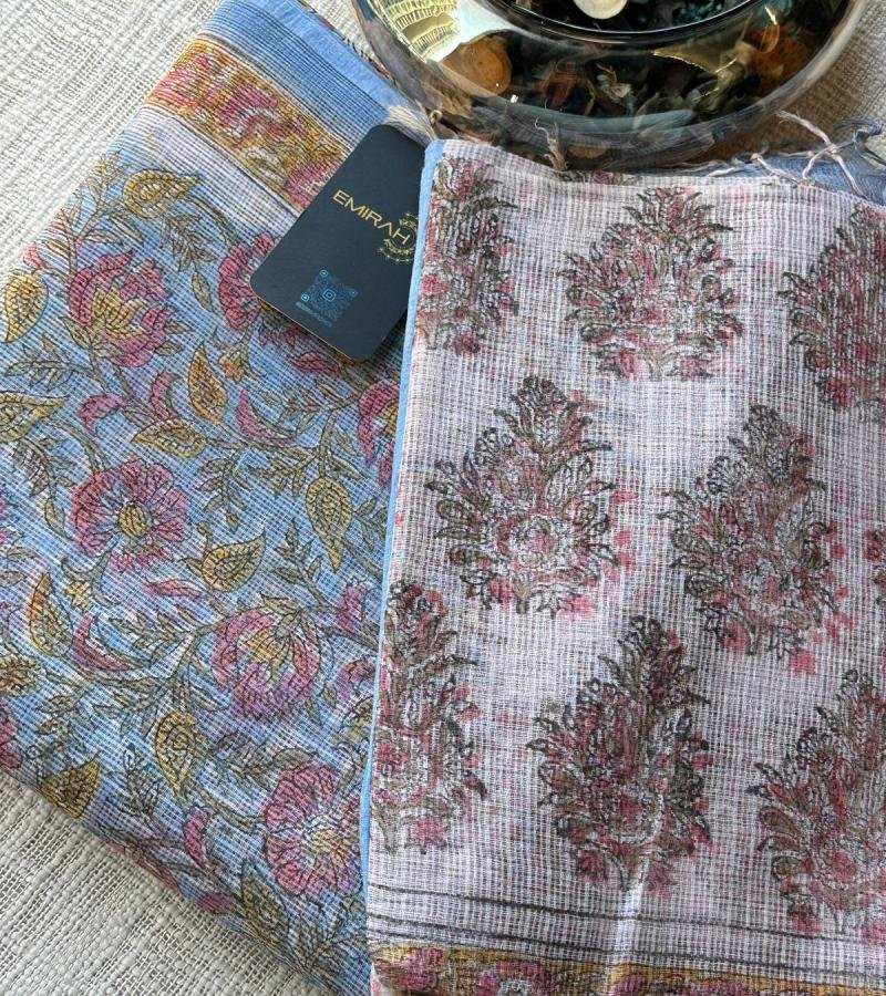 Block Printed Kota Doriya Suit Set - Royal Blue