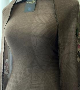 Floral Printed Georgette Suit - Jet Black