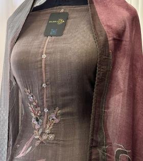 Muslin Silk Suit  - Royal Blue