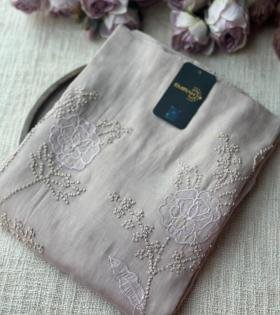 Elegant Handcrafted Mul Chanderi Suit - Jet Black