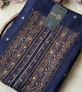 Classic Printed Muslin Suit - Emerald Green