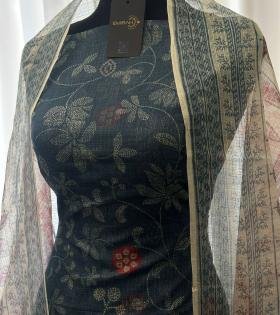  Elegant Printed Kota Doriya Suit - Rose Pink
