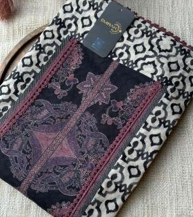 Vintage Noir Cotton Charm - Charcoal Grey