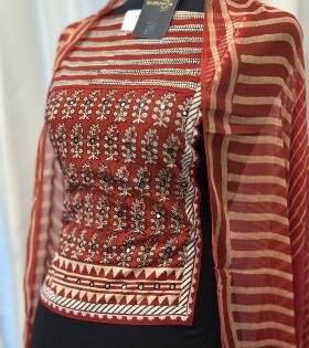 Rustic Charm Cotton Ensemble - Rose Pink