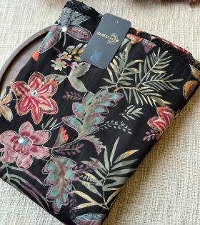 Midnight Bloom Cotton Suit Set  - Jet Black