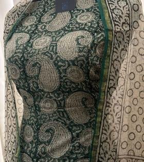 Kota Doriya Suit - Emerald Green