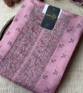 Blush Garden Silky Kota Elegance - Rose Pink