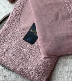 Timeless Mul Chanderi Elegance - Rose Pink