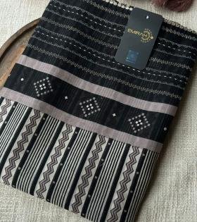 Elegant Maheshwari Silk  - Jet Black