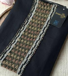 Classic Chanderi Suit - Jet Black