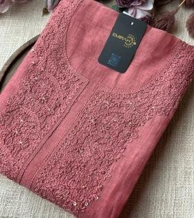 Timeless Elegance in Mul Chanderi - Rose Pink