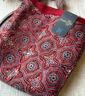 Elegant Modal Silk Suit with Artistic Handblock Prints - Mixed Colors
