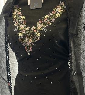 Kota Silk Suit Set - Jet Black