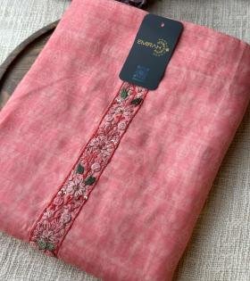 Kota Chanderi Suit Set - Rose Pink