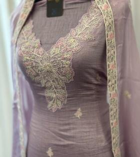 Mul Chanderi Suit Set - Mixed Colors