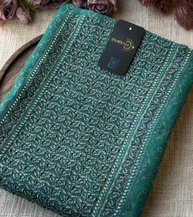 Elegant Tissue Linen Suit Set - Emerald Green