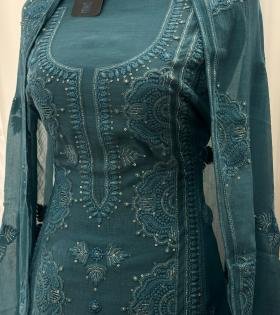 Mul Chanderi Royal Edit  - Royal Blue