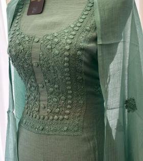 Mul Chanderi Floral Grace - Mixed Colors