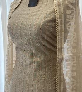 Chanderi with Jamdani Weaving - Mixed Colors