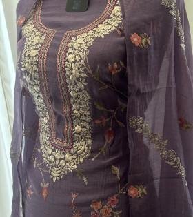 Mul Chanderi Floral Elegance - Mixed Colors
