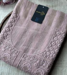 Mul Chanderi – Pastel Floral Grace - Rose Pink