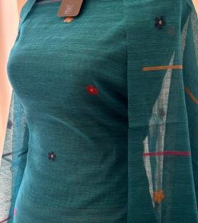 Chanderi with Jamdani Weaving ✨ - Mixed Colors