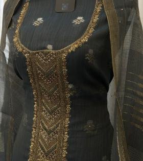Chanderi with Jamdani Weaving  - Mixed Colors