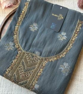 Chanderi with Jamdani Weaving  - Mixed Colors