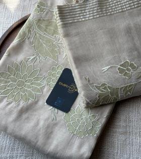 Silk Chanderi Suit  - Gold