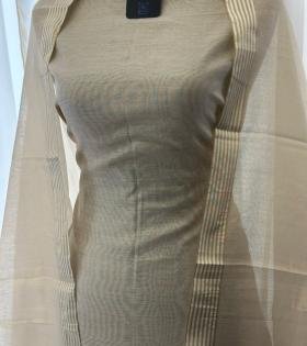 Silk Chanderi Suit  - Gold